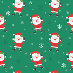 seamless pattern with santa claus design