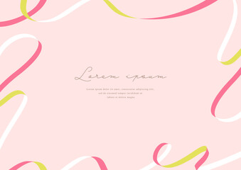 Cute ribbon vector design frame
