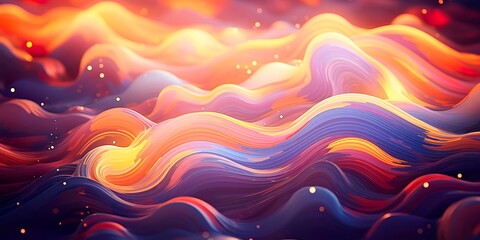 abstract dreamscape with dynamic, swirling patterns and vibrant colors