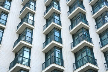 Pattern delle vacanze, stanze dell'albergo viste dall'esterno