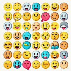 Emoticons various expressions of emoji Expressions such, generative ai