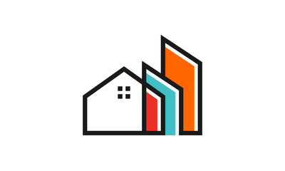 Real Estate House Minimalist Modern Concept Logo Template