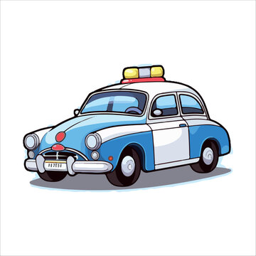 cartoon Police car