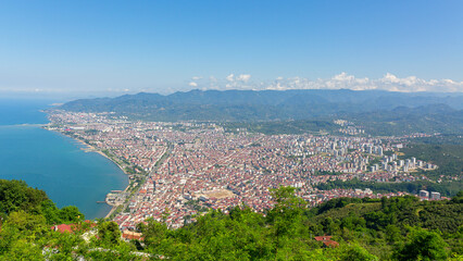 Ordu province, panoramic view of the city from Boztepe