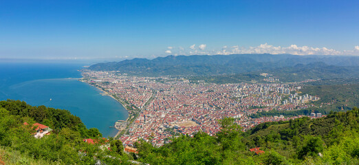 Ordu province, panoramic view of the city from Boztepe