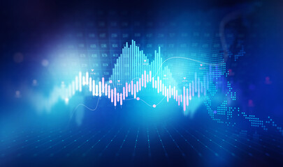 Analysis finance graph and market chart investment. Financial plan and strategy. Stock market business and exchange financial growth graph. Investment finance chart.