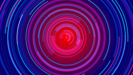 Abstract circle blue purple neon future technology background.