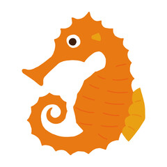 タツノオトシゴのイラスト　2024年 辰年の年賀状イラストの素材