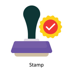 Stamp vector Flat Icon Design illustration. Symbol on White background EPS 10 File 