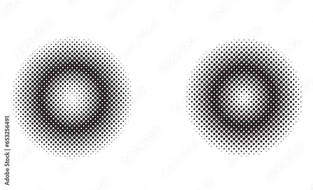 Poster halftone effect dot tone grunge effect abstract pattern texture vector graphic retro illustration. g
