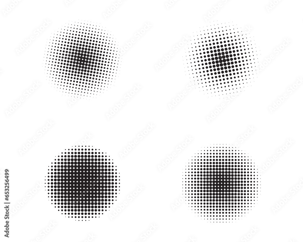 Poster halftone effect dot tone grunge effect abstract pattern texture vector graphic retro illustration. g