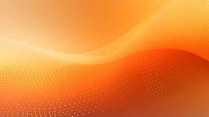 Abstract halftone background of small dots and wavy lines in orange colors.