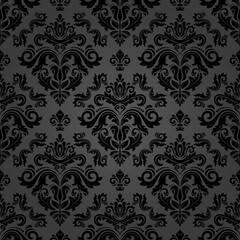 Classic seamless vector dark pattern. Damask orient ornament. Classic vintage background. Orient pattern for fabric, wallpapers and packaging