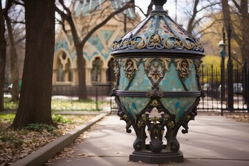 Obraz premium a vintage drinking fountain adorned with ornate designs