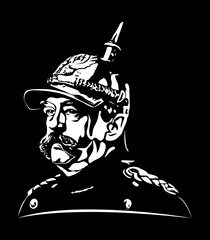Otto Von Bismarck black and white illustration