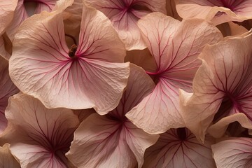 macro shot of dry hibiscus petals texture and color