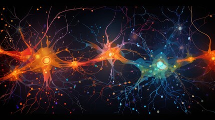 background brain synapse scan illustration idea technology, system abstract, artificial medical background brain synapse scan