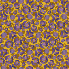 Animalistic seamless pattern . Imitation of animal skin. Endless texture on a yellow background. Print for women's wear, stationery, sport, swimwear, home textiles, kids