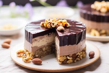 raw vegan cake made from cashews and dates