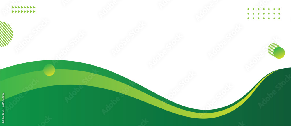 Poster abstract green banner background design. background with wave, lines design. presentation vector tem