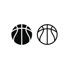 Basketball vector design icon silhouette and line