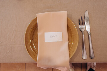 wedding table setting