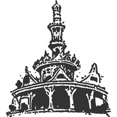 Obraz premium Yores Ancient Secret Vintage Illustration Vector