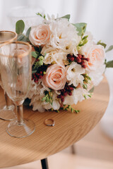 wedding bouquet of roses