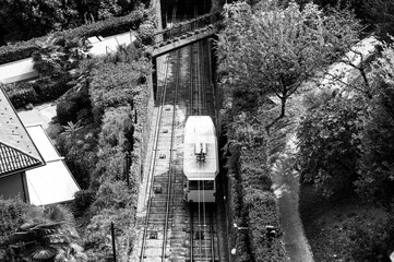 Funicular delivering passengers