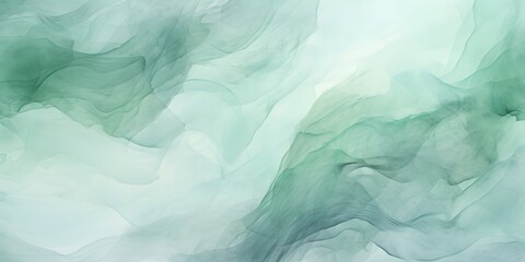 Obraz premium Pale gray blue green abstract watercolor drawing. Sage green color. Art background for design