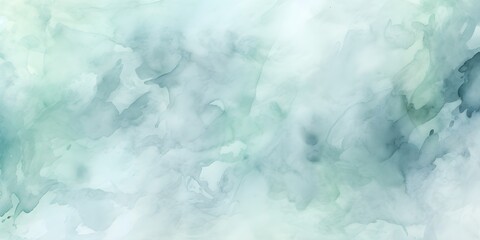 Pale gray blue green abstract watercolor drawing. Sage green color. Art background for design