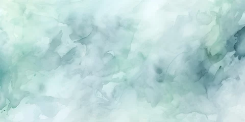  Pale gray blue green abstract watercolor drawing. Sage green color. Art background for design © Jing