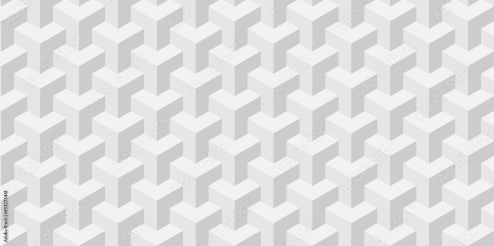 Sticker abstract geometric structure mosaic and tile square background with cubes pattern. seamless geometri
