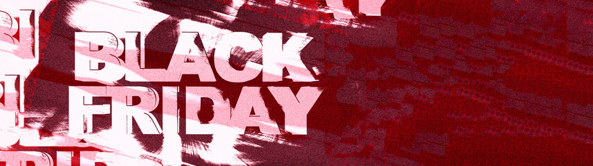 Elegance banner for sales on Black Friday. Market - Retail Space. Sale poster of black friday. Black friday sales 3d illustration