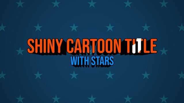 Cartoon Stars Shiny Bounce Title Intro Template