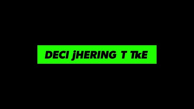 Deciphering Characters Hacker Title Intro
