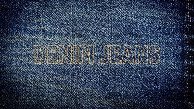 Denim Jeans Cloth Sewing Title Intro Template