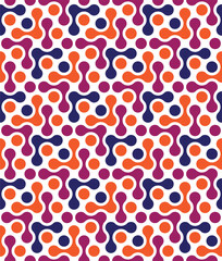 Geometric Circles Abstract Vector Chail Style Seamless Pattern Trendy Fashion Colors Minimalist Texture