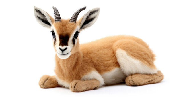 antelope Randy toy on white background.