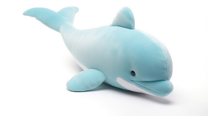 dolphin Soft toy on a white background, cut Floats