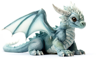 Obraz premium dragon evil Soft toy on a white background, cut