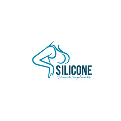 Outline surgery silicone , implant, injection, augmentation logo design isolated on white with modern, elegant and creative styles