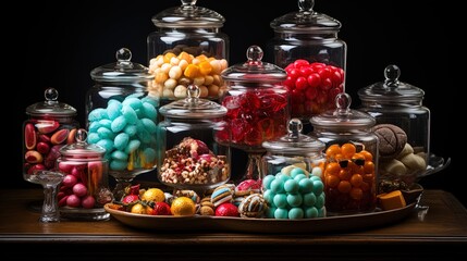 Fototapeta na wymiar Yuletide Delights: Colorful Christmas Bakery Treats and Festive Sweets in 8K created with generative ai technology