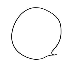 手書き風　まるいシンプルなふきだし
