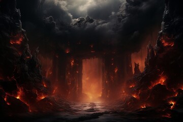 Hell's Gates, Halloween's Demon-Forged Portal, Infernal Entrance to the Abyss, Where Fire, Torture, and Malevolence Converge