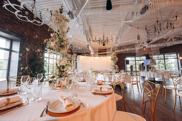 table setting in restaurant