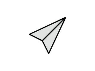 paper plane isolated on white