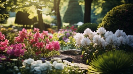 Obraz premium lush perfect garden in daylight