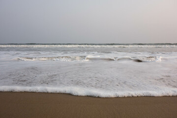 Waves crashing at shore 