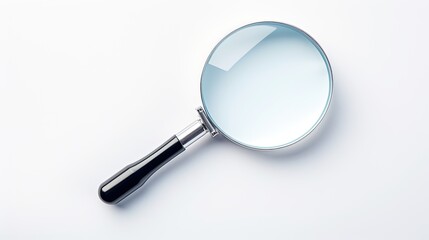 Magnifying glass on a white background.